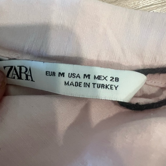 Zara asymmetrical  One Shoulder Pink Top Size Medium - Picture 6 of 10